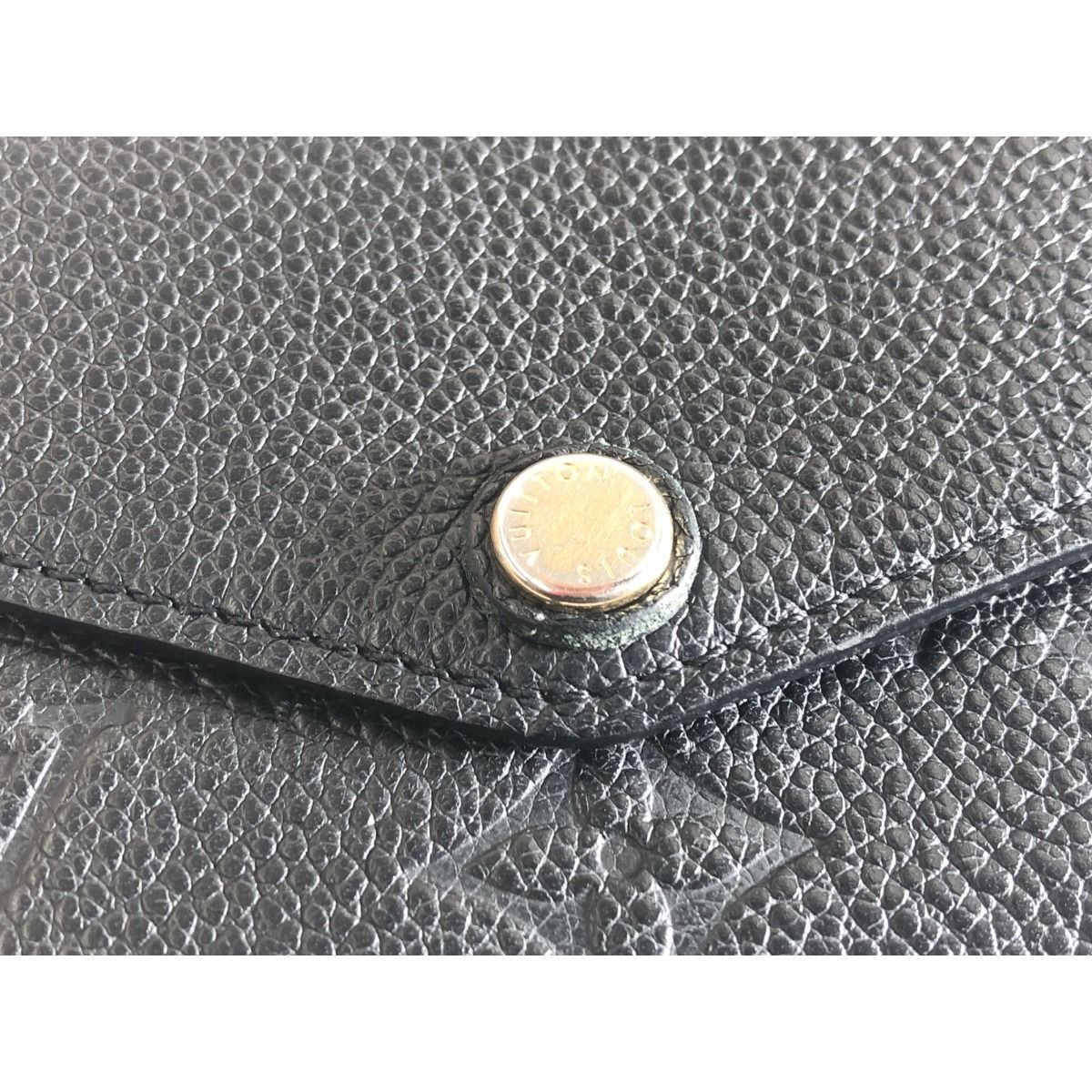 Louis Vuitton Monogram Empreinte Portefeuille Sarah Long Wallet Black — view 5