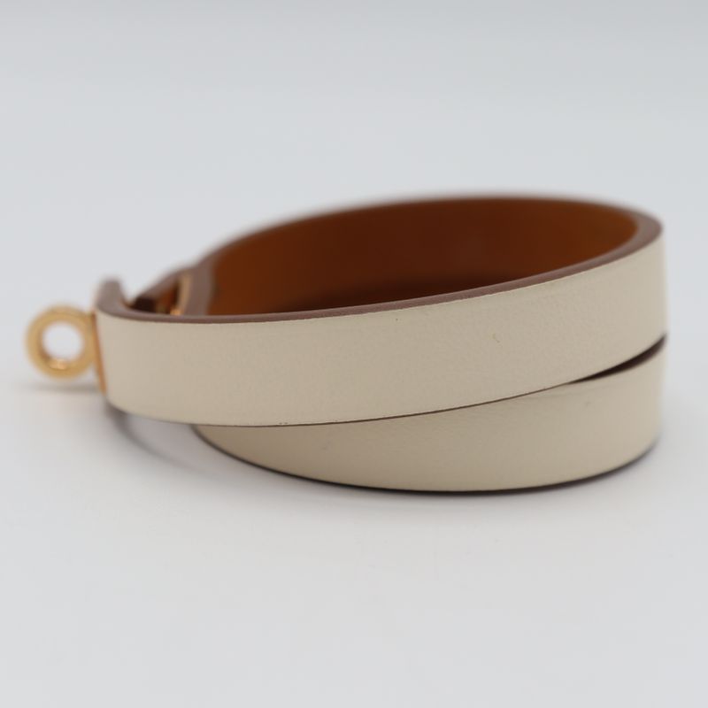 Hermes Mini Kelly Dubretour Bracelet T2 White Gold Color — view 3