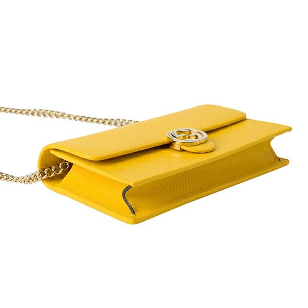 Gucci Shoulder Bag Dollar Calf Yellow — view 3