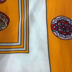 Celine Silk Scarf Knit Cardigan 25 Orange and Ivory XS — view 7