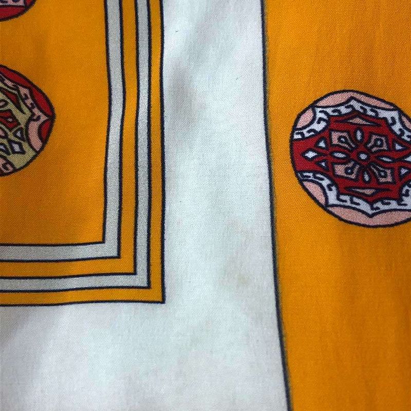 Celine Silk Scarf Knit Cardigan 25 Orange and Ivory XS — view 7