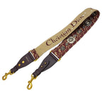 Dior S8520 Ctzq Medallion Oblique Shoulder Strap Bag Canvas Bordeaux Beige — view 5