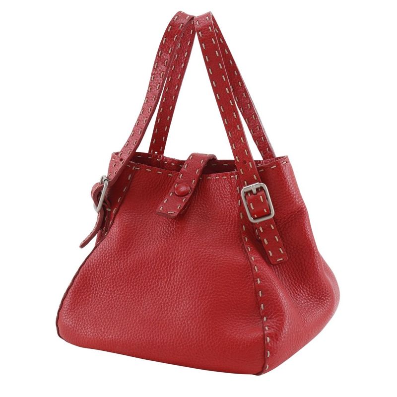 Fendi Selleria Leather Red Handbag — view 2