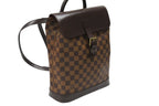 Louis Vuitton Damier Soho Backpack Brown Leather — view 4