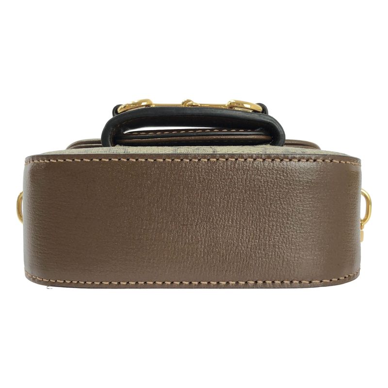 Gucci Horsebit Shoulder Strap Wallet Beige Brown — view 7