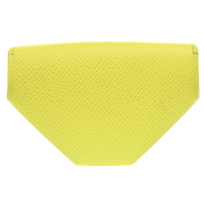Hermes Le Van Cattle Coin Case Epson Lime Stamped Q Purse 0448 — view 2