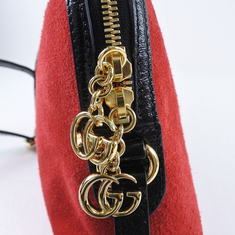 Gucci Ophidia Suede And Leather Hibisca Scuffed Shoulder Bag — view 7