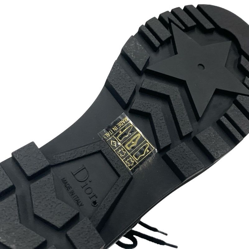Christian Dior Boots Short Shoes Leather Rubber Black Middle Logo — view 8