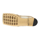 Bottega Veneta Stretch Ballerina Square Toe Mesh Chain Flat Shoes Beige 34 1 2 — view 5