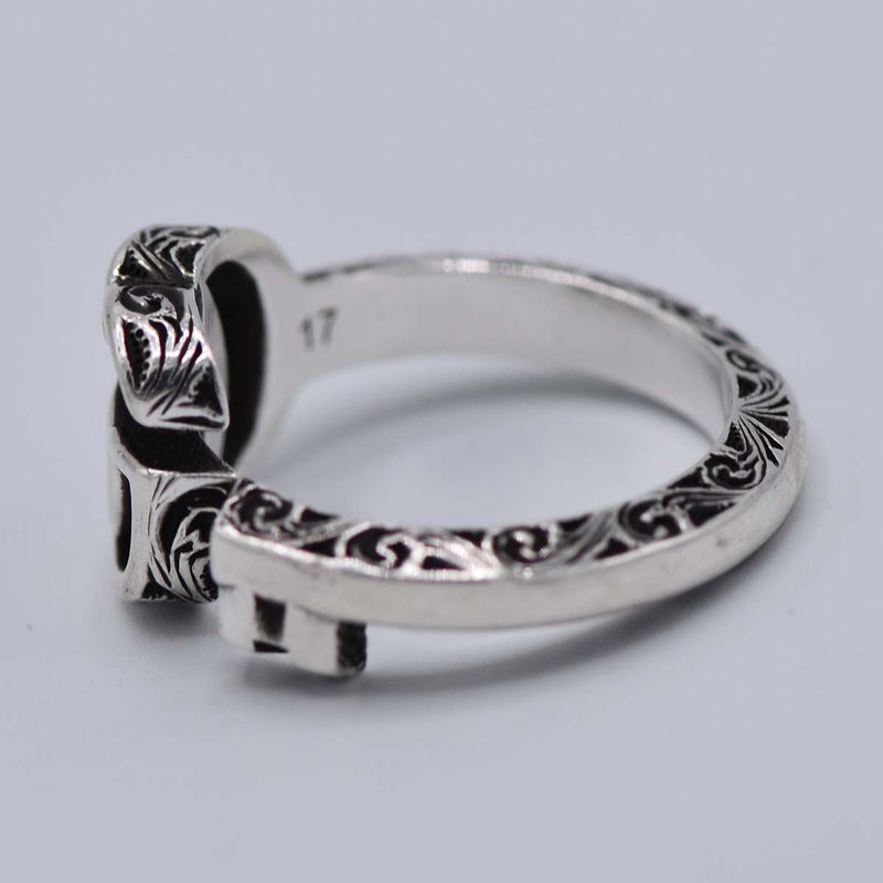 Gucci Ring Double G Key Size 15 5.7 Silver SV 925 Accessories — view 3