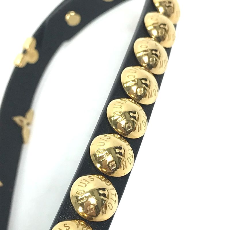 Louis Vuitton Bracelet Daily Monogram Studded M6557 F Leather Black — view 6