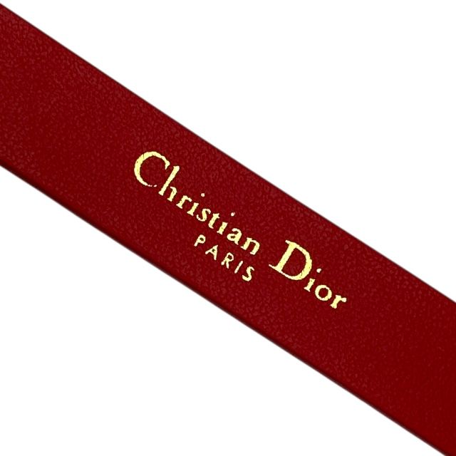 Christian Dior Belt Thin CD Logo Red — view 6
