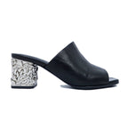 Hermes Sandals Glossy 60 BK Black Silver Size 38 Chaine D'ancre — view 4