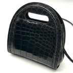 Gucci Croco Logo 2-Way Mini Shoulder Bag Black — view 4