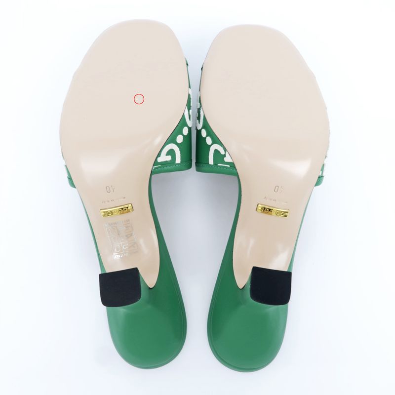 Gucci Adidas Collaboration Sandals Green Size 40 Mule Heel — view 8
