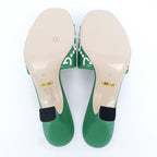 Gucci Adidas Collaboration Sandals Green Size 40 Mule Heel — view 8
