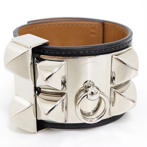 Hermes Herme Bracelet Corriede Chien Engraved B Rank