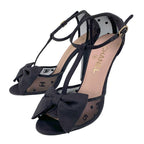 Chanel Ribbon Mesh Coco Mark Sandals