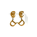 Dior CD Logo Swing Gold Plated Earrings