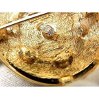 Dior Vintage Turtle Brooch Pin Badge Gold — view 4