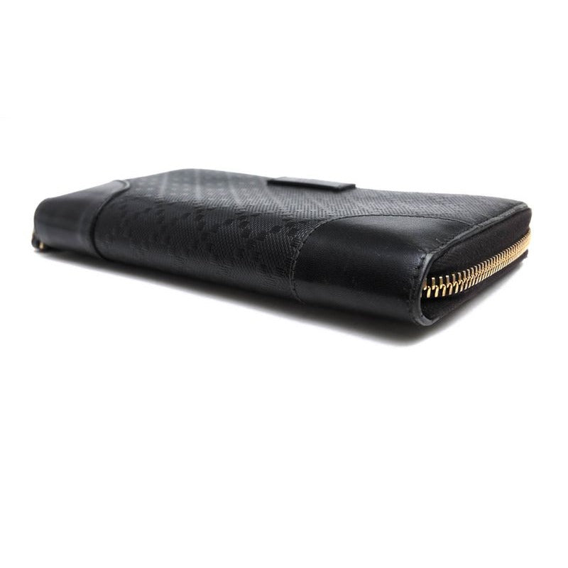 Gucci Wallet Women Leather Black Signature Pattern — view 3