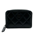 Chanel Zip Around Card Coin Purse Black