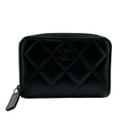 Chanel Zip Around Card Coin Purse Black