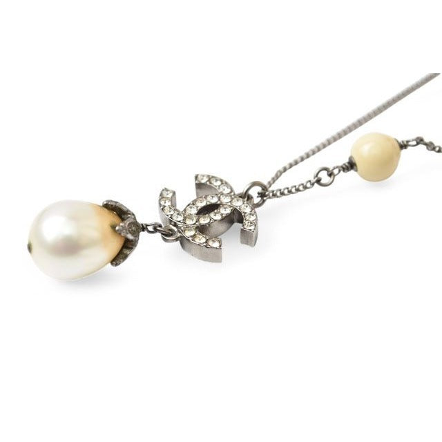 Chanel Coco Mark Double-sided Rhinestone Pearl Motif — view 7