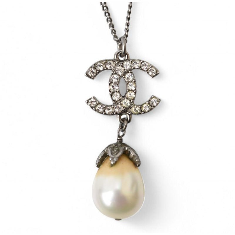 Chanel Coco Mark Double-sided Rhinestone Pearl Motif — view 8