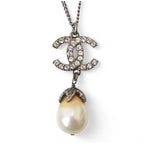 Chanel Coco Mark Double-sided Rhinestone Pearl Motif