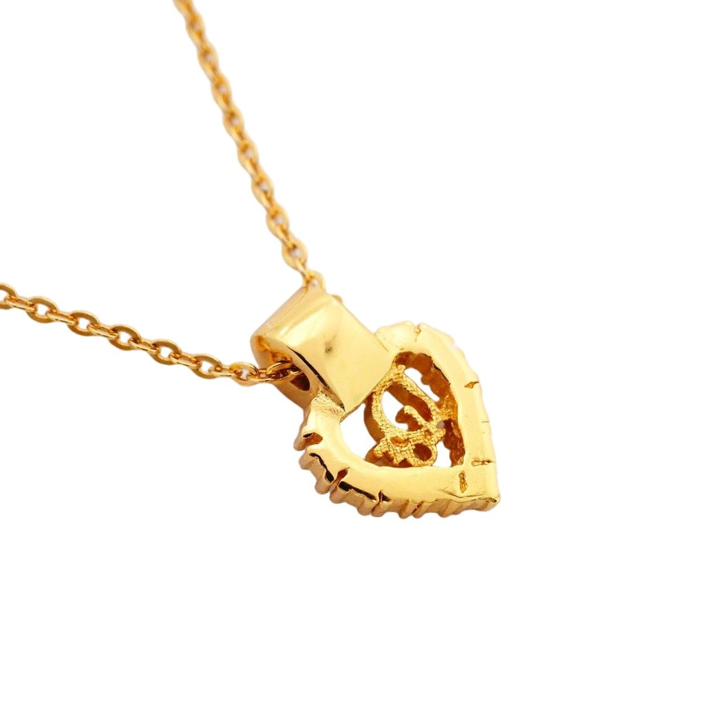 Dior Necklace Logo Gold Plated Rhinestone — view 2