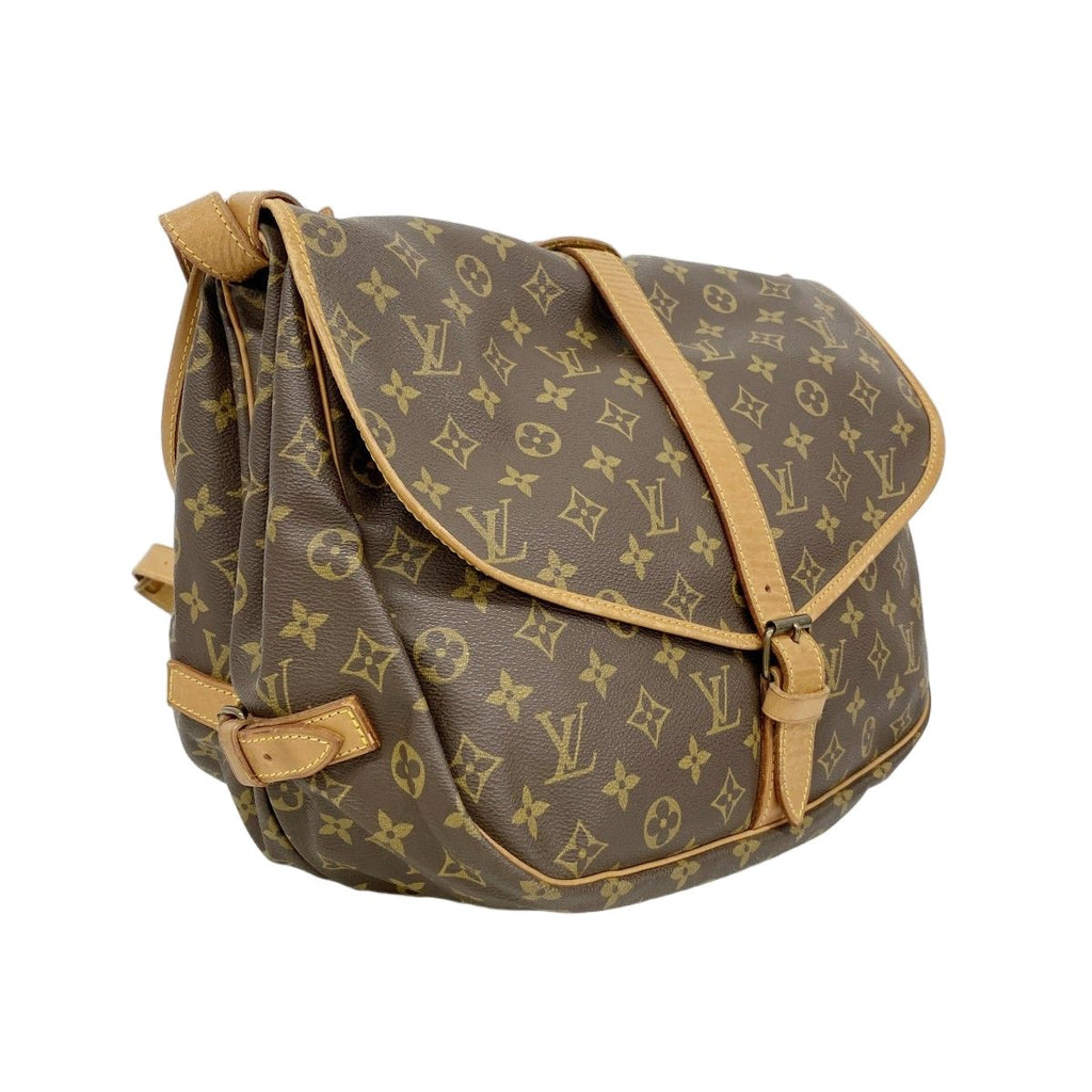Louis Vuitton Shoulder Bag Monogram Saumur 35 Brown — view 2