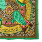 Hermes Carre 90 Casques Et Plumets Faceless Helmet Green Scarf 100% Silk — view 5