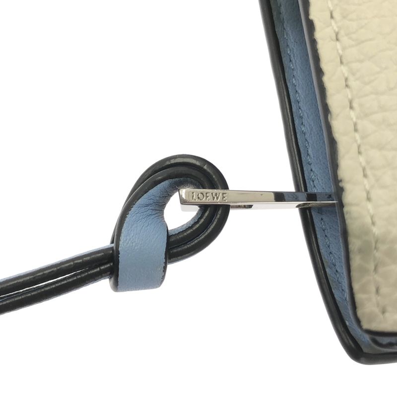 Loewe SGC Compact ZIP Wallet Anagram Logo Leather Purse Off — view 6