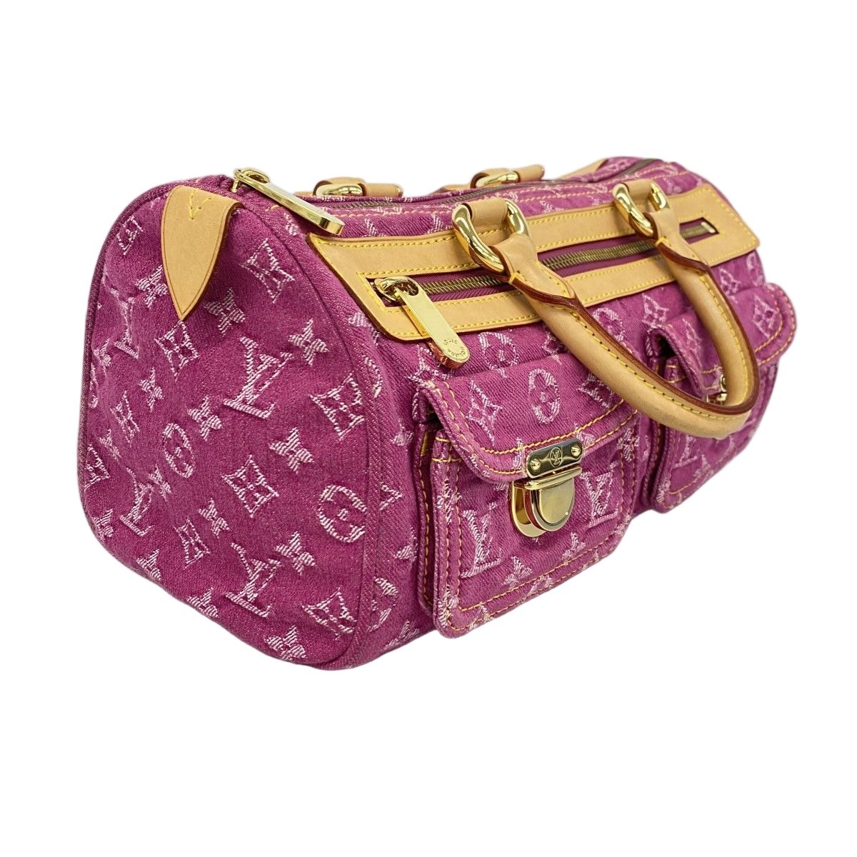 Louis Vuitton Handbag Monogram Denim Neo Speedy Fuchsia — view 2