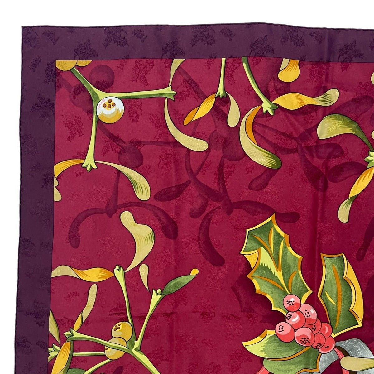 Hermes Scarf Silk Carre 90 Neige D'antan Last Year's Snow Red — view 2