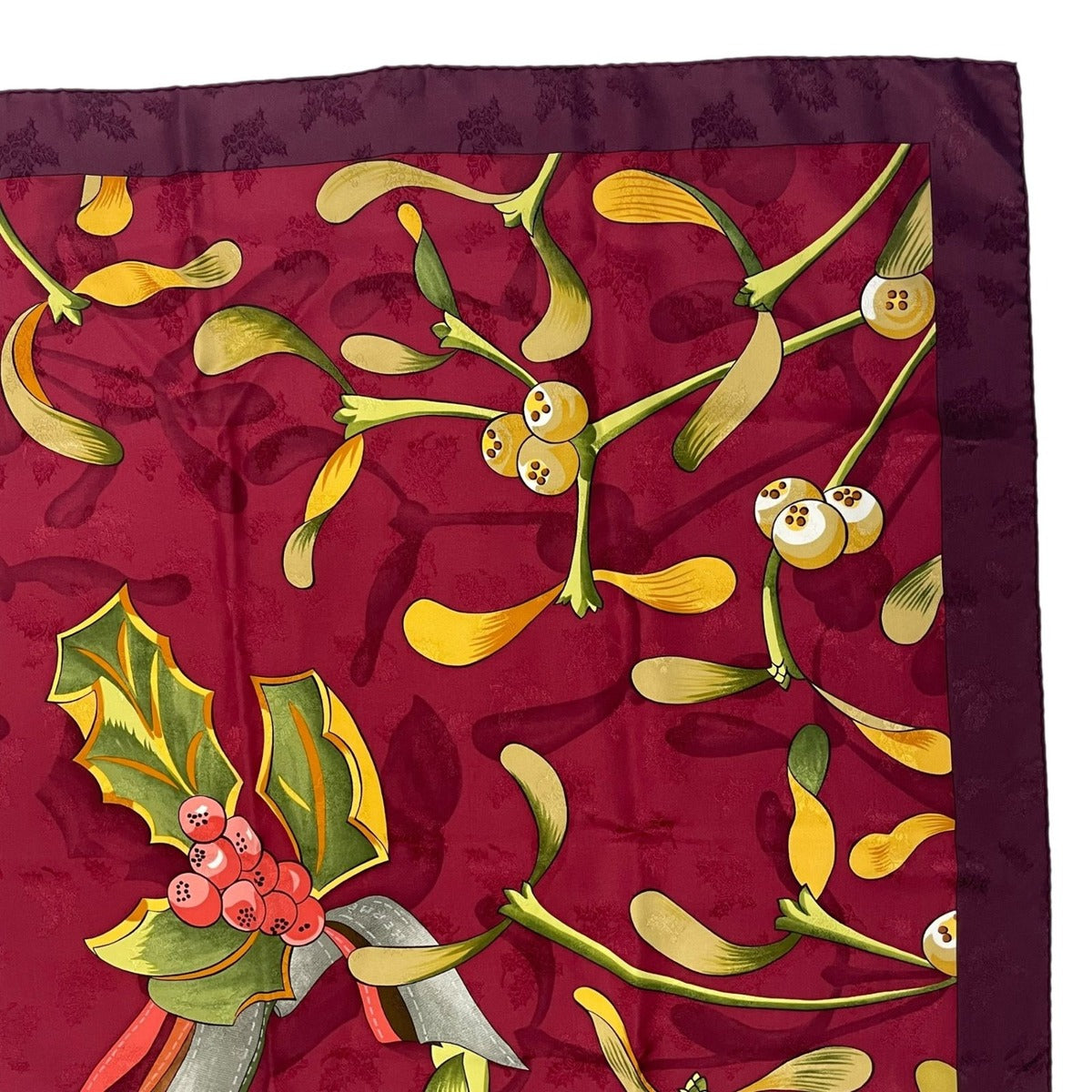 Hermes Scarf Silk Carre 90 Neige D'antan Last Year's Snow Red — view 3