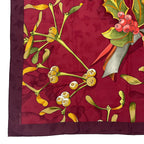 Hermes Scarf Silk Carre 90 Neige D'antan Last Year's Snow Red — view 4