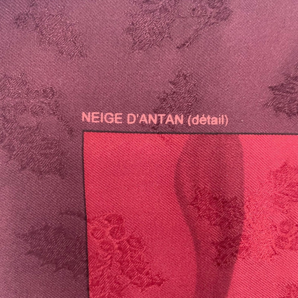 Hermes Scarf Silk Carre 90 Neige D'antan Last Year's Snow Red — view 6