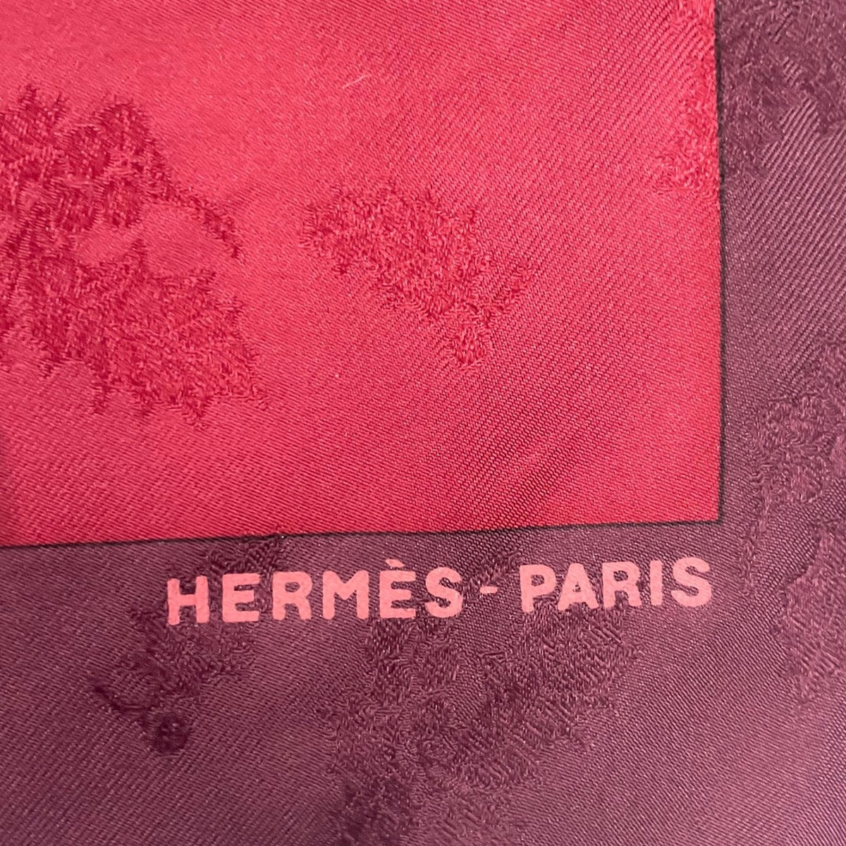 Hermes Scarf Silk Carre 90 Neige D'antan Last Year's Snow Red — view 7