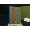 Gucci Disney Collaboration Donald Duck GG Pattern Leather Notebook