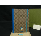 Gucci Disney Collaboration Donald Duck GG Pattern Leather Notebook