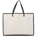 Chanel Tote Bag Canvas With Whistle Charm White And Black Silver — view 5