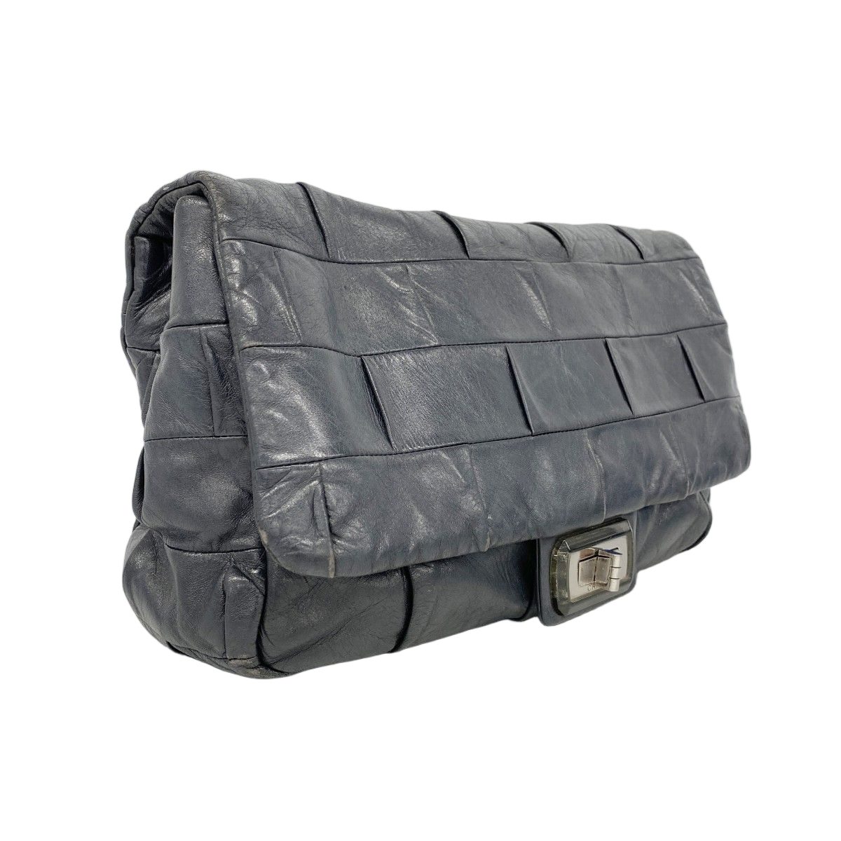 Chanel Shoulder Bag 2.55 Leather Black Silver — view 2