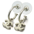 Chanel Coco Mark Metal White Silver Hardware Accessories Plated Half