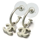 Chanel Coco Mark Metal White Silver Hardware Accessories Plated Half