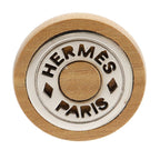 Hermes Serie Wood and Metal Brown Silver 20.3 g Earrings — view 6