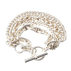 Hermes Etcetra 4 Chaine D'ancre Bracelet Silver