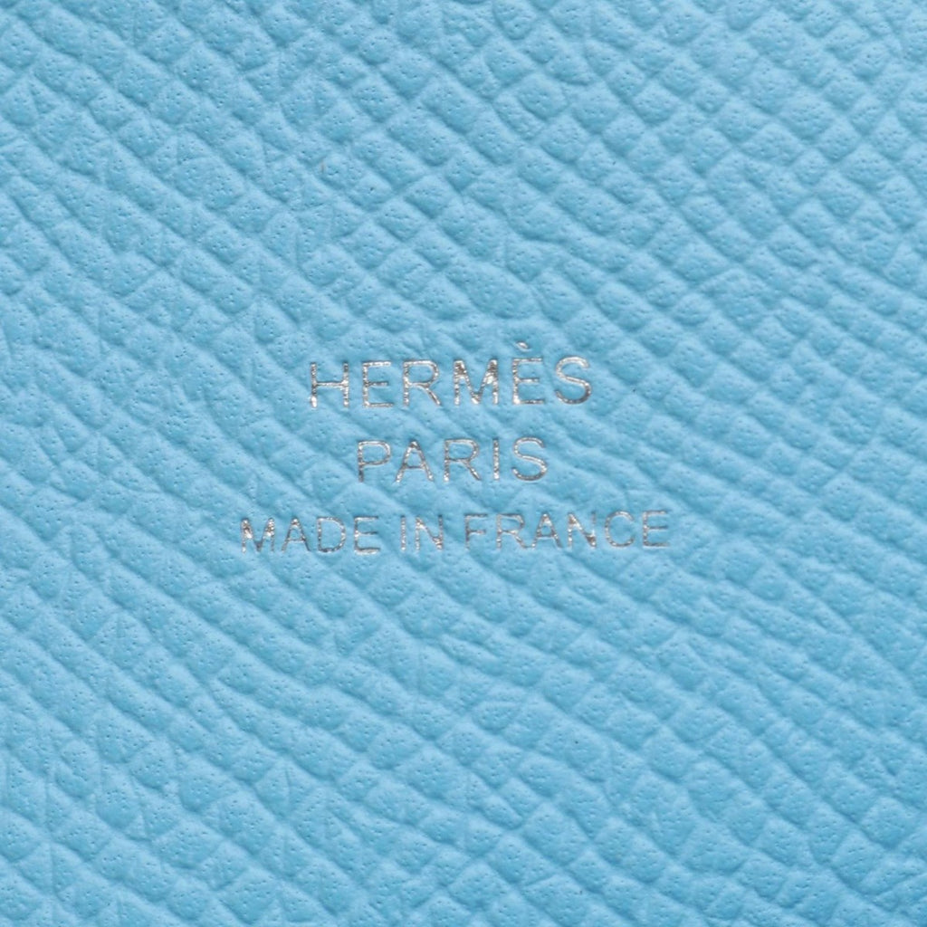 Hermes Shoulder Bag Nap to Go Celeste Leather Blue — view 4