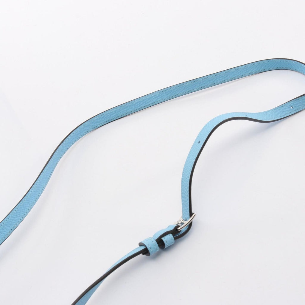 Hermes Shoulder Bag Nap to Go Celeste Leather Blue — view 8